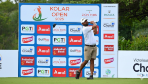 Honey Baisoya set the mark at four-under 68 on the opening day of the ₹1 crore Kolar Open 2025 at the ZION Hills Golf County, near here on Tuesday. 